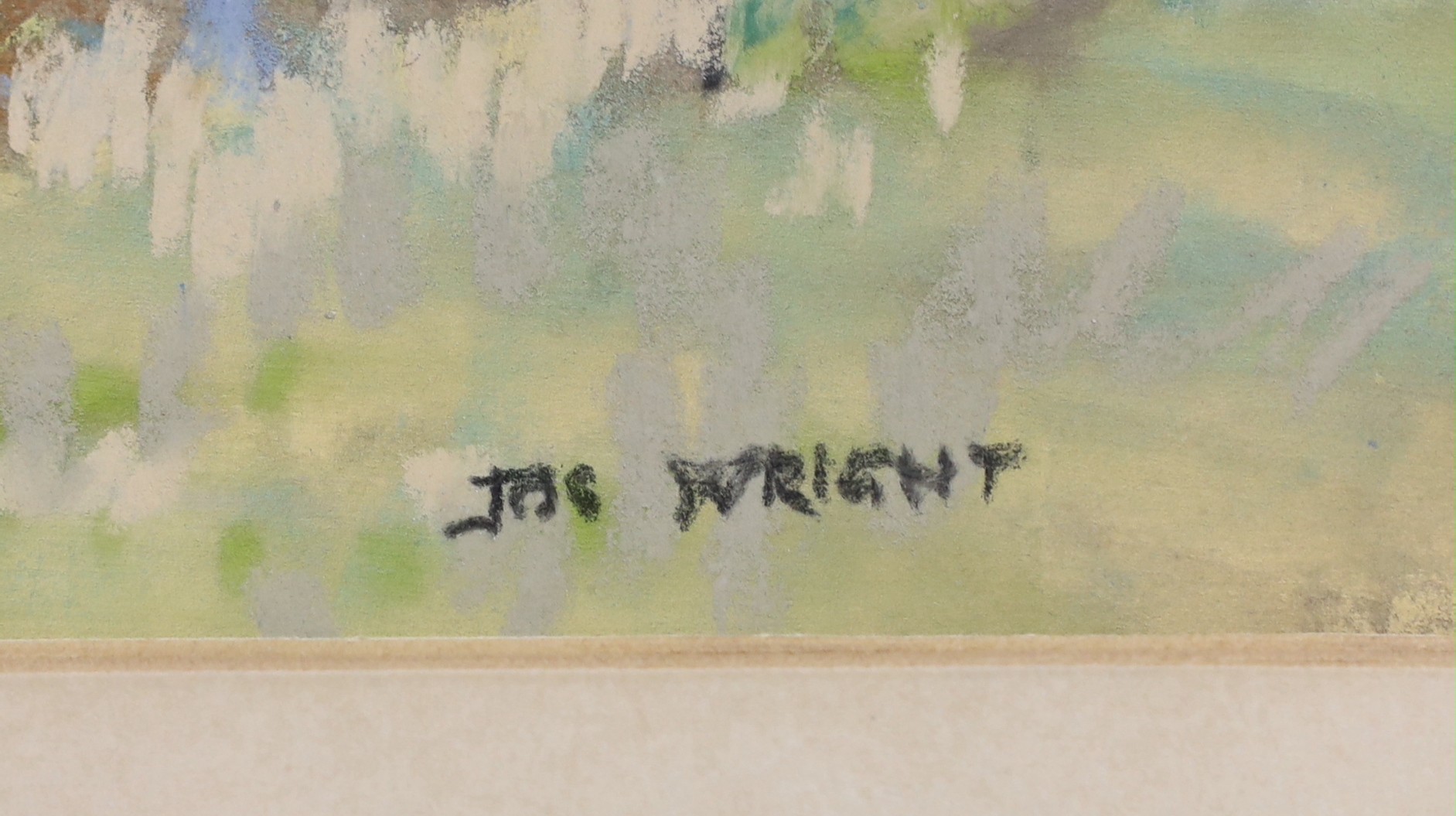 James Wright RSW (Scottish 1885-1947), pastel, 'A farm road, Rosneath', signed, 26 x 36cm
